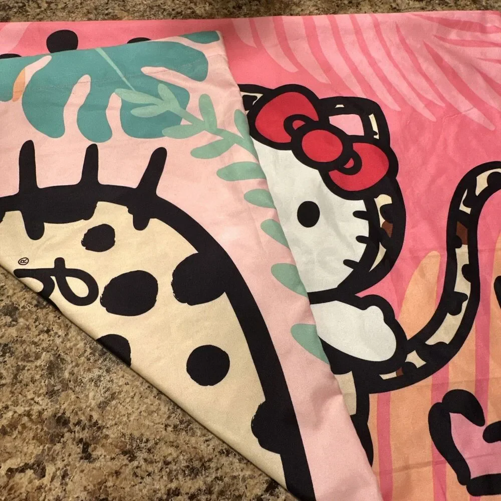 HELLO KITTY Cheetah Print Pillowcase 1 Piece Standard Multiple Images